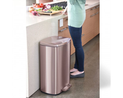 FaFurn 13 Gallon Trash Can with Deodorizer Filter - Rose Gold