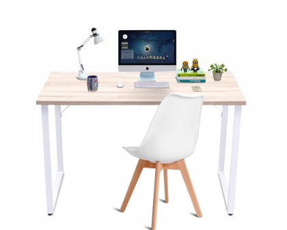 FaFurn - Modern Computer Desk with Natural Wood Top