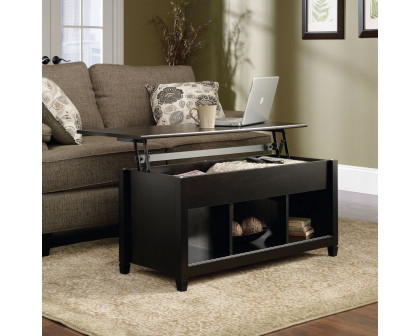 FaFurn™ Coffee Table with Bottom Storage Space - Black, Wood