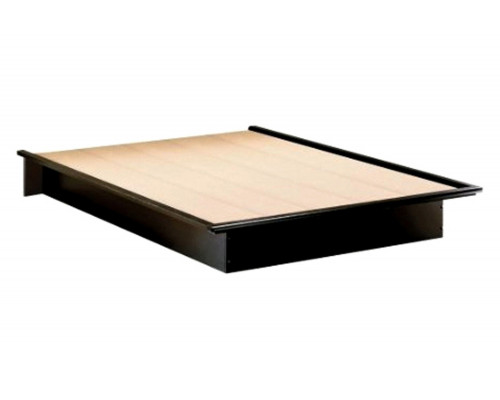 FaFurn - Full Size Contemporary Platform Bed in Black Finish