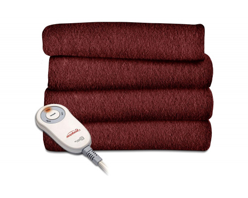 FaFurn - Garnet Red Soft Warm Fleece Electric Heated Throw Blanket