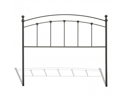 FaFurn - Full Size Bed Frame with Round Final Posts Headboard and Footboard in Metal