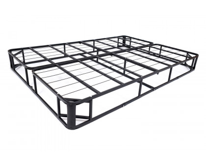 FaFurn - Twin Size Steel Metal Box-Spring Mattress Foundation with Cover