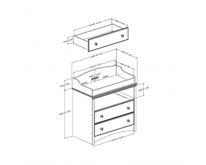 FaFurn - Baby Diaper Changing Table in Royal Cherry