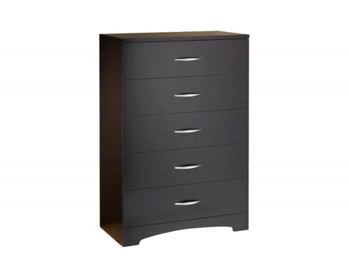 FaFurn Modern 5-Drawer Bedroom Chest in Wood Finish - Chocolate