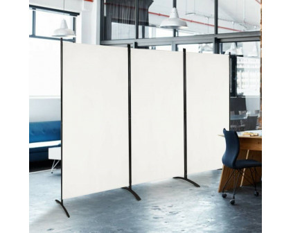 FaFurn - 3-Panel Room Divider Screen with Steel Base and Heavy Duty Hinges