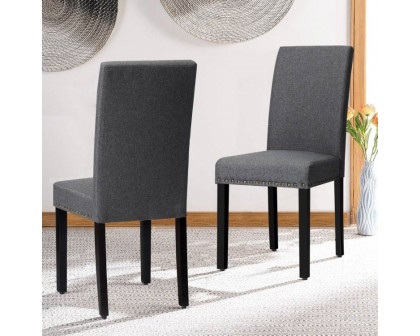 FaFurn - Set of 2 Dining Chairs in Gray