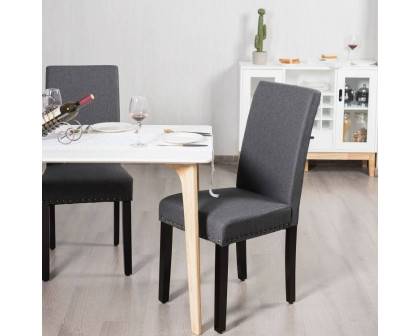 FaFurn - Set of 2 Dining Chairs in Gray