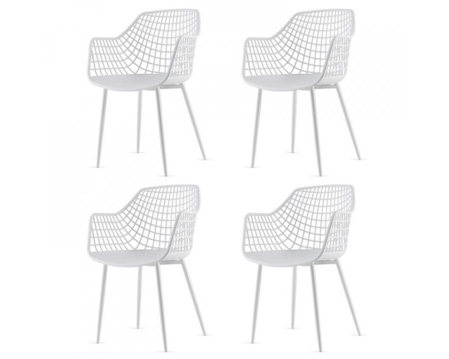 FaFurn - Set of 4 Modern Dining Chairs with Ergonomic Backrest