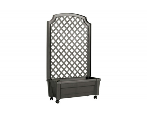 FaFurn Indoor/Outdoor Polypropylene Wheeled Trellis Planter - Gray