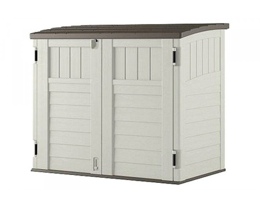 FaFurn - Outdoor 4-Ft X 2-Ft Locking Storage Shed with Easy Lift Lid