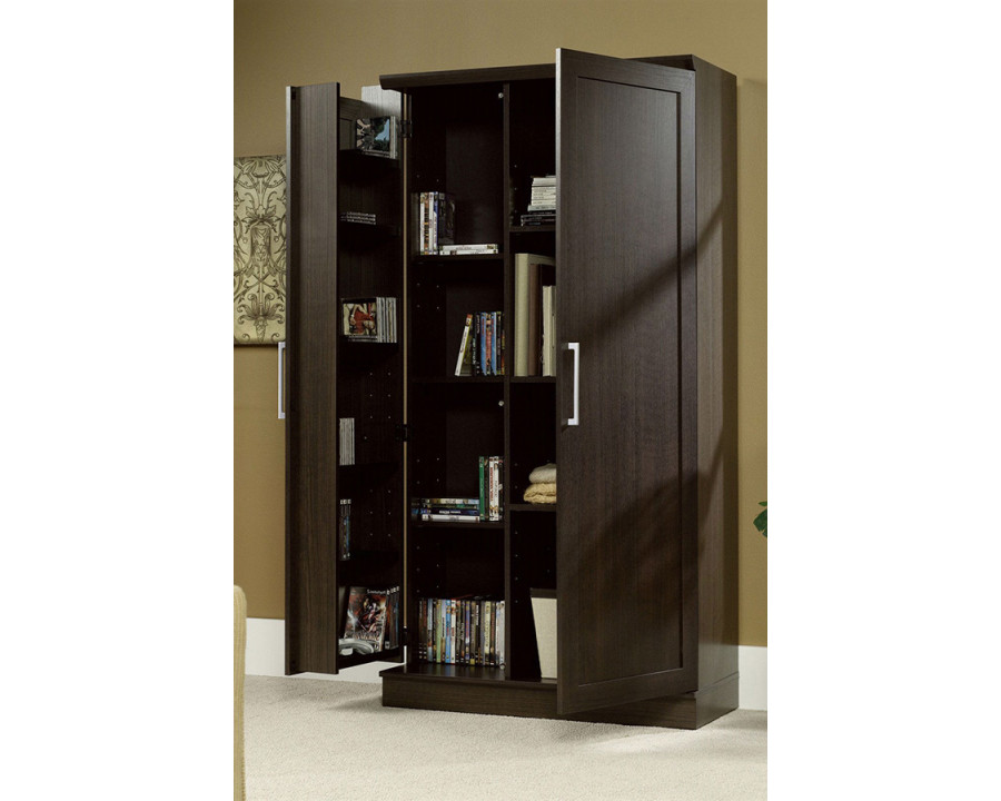 FaFurn - Multi-Purpose Living Room Kitchen Cupboard Storage Cabinet Armoire in Brown