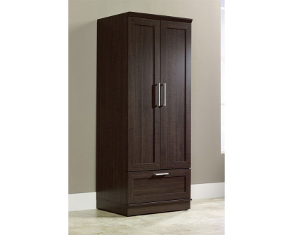 FaFurn - Bedroom Wardrobe Armoire Cabinet in Dark Brown Oak Wood Finish