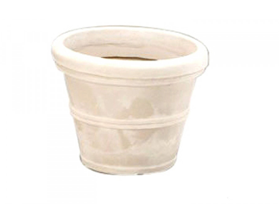 FaFurn 12-Inch Diameter Round Planter - Weathered Stone