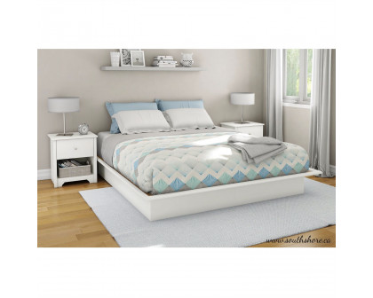 FaFurn - King Size Bed Frame in White