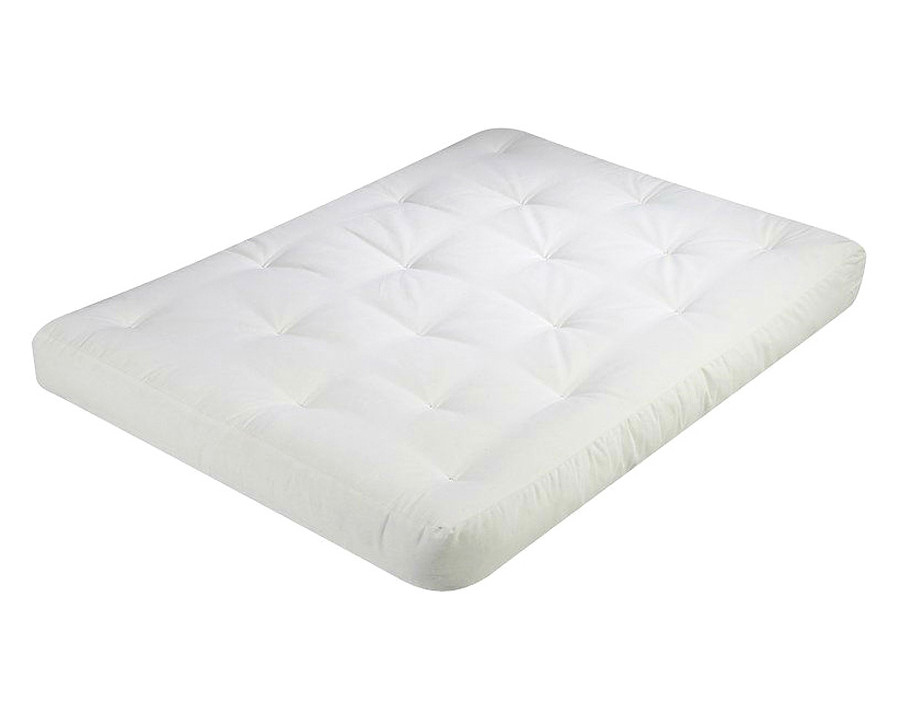 FaFurn - Full Size 5-Inch Thick Cotton/Poly Futon Mattress in White