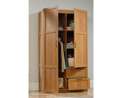 FaFurn - Bedroom Wardrobe Cabinet in Medium Oak Finish