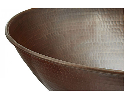 FaFurn - Vessel Style Solid Copper Bathroom Sink Oval 18 X 14 Inch