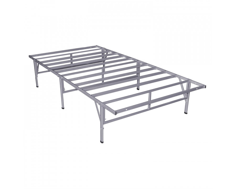 FaFurn - Cal/King Size Bed Frame in Silver Gray, Metal