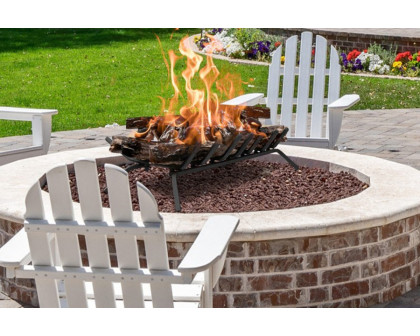 FaFurn Fireplace Log Grate For Indoor/Outdoor Fire Pit Fireplace