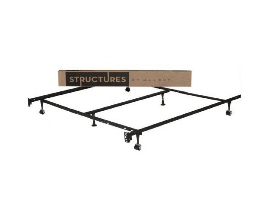 FaFurn - Adjustable 6 Legs Bed Frame in Metal