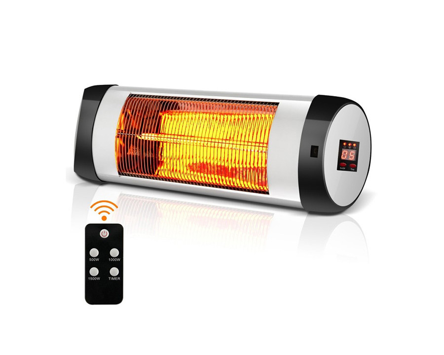 FaFurn - 1,500 Watt 3 Mode Wall-Mounted Electric Infrared Heater with Remote Control