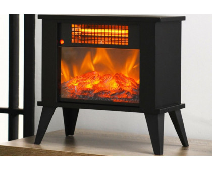 FaFurn - Small Portable Electric Fireplace Heater with Realistic Flame Effect