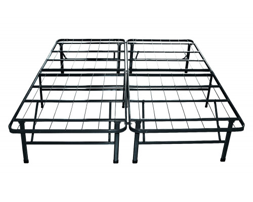 FaFurn - Twin Extra Long Metal Platform Bed Frame with Storage Space