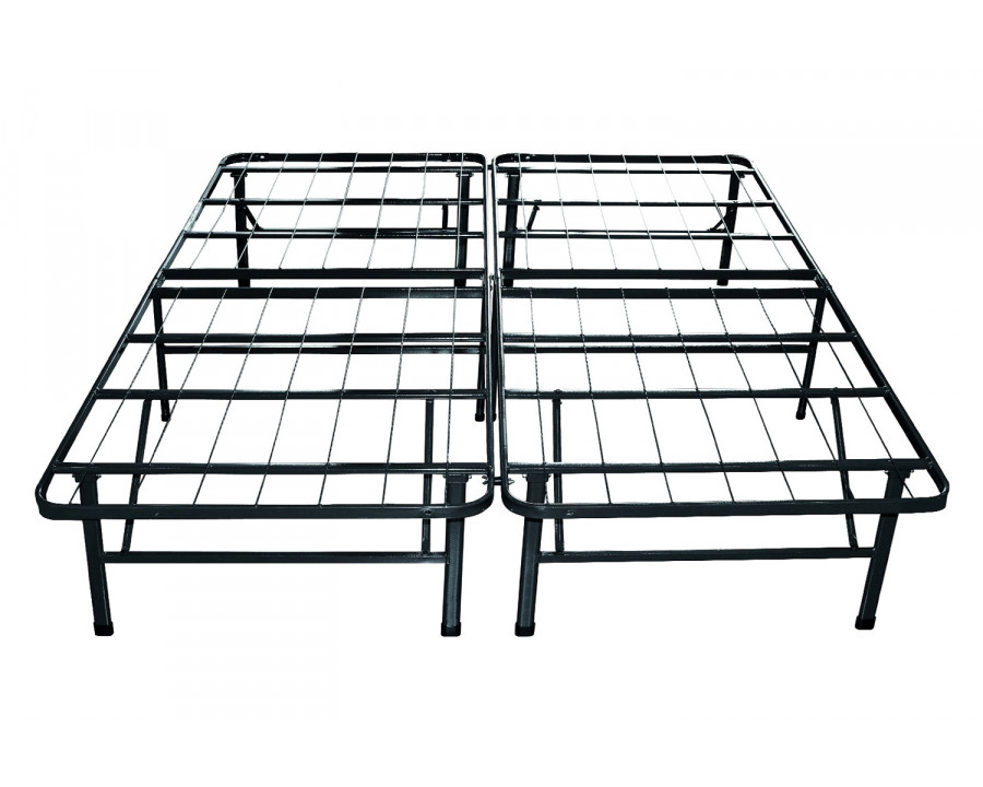 FaFurn - Twin Extra Long Metal Platform Bed Frame with Storage Space