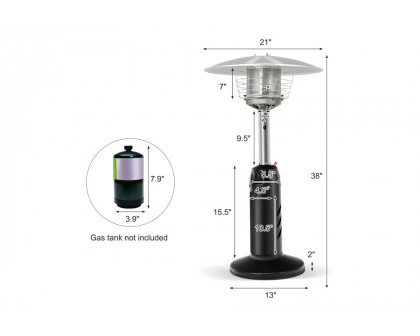 FaFurn Small Portable 11,000 Btu Lp Gas Tabletop Propane Patio Outdoor Heater