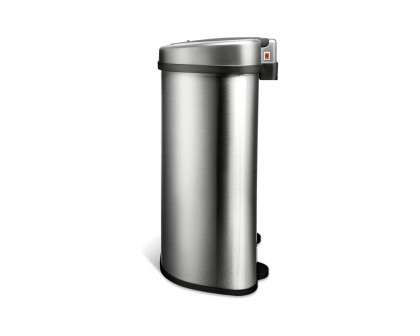 FaFurn Dual Stainless Steel 18-Gallon Trash Can Recycle Bin with Motion Sensor Lid