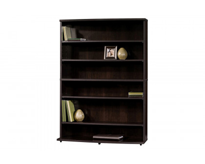 FaFurn - Contemporary 6-Shelf Bookcase Multimedia Storage Rack Tower in Brown Finish