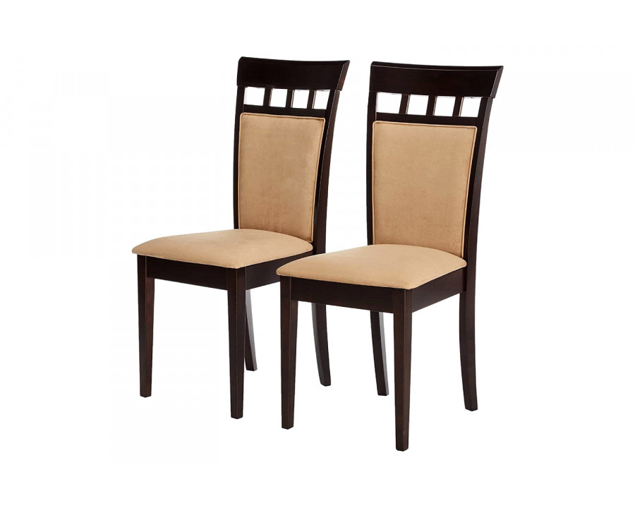 FaFurn - Contemporary Dining Chairs in Cappuccino Finish (Set of 2)