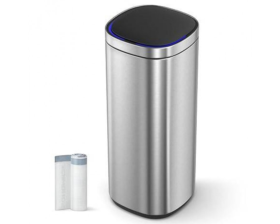 FaFurn 13 Gallon Trash Can with Ozone Button - Silver