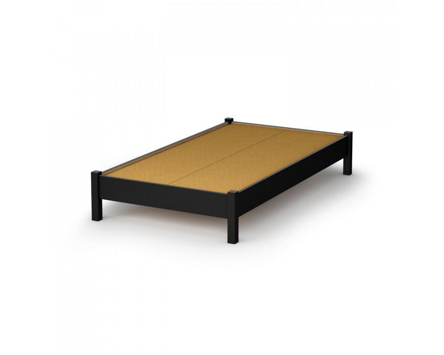 FaFurn - Twin Size Platform Bed Frame in Black, Wood