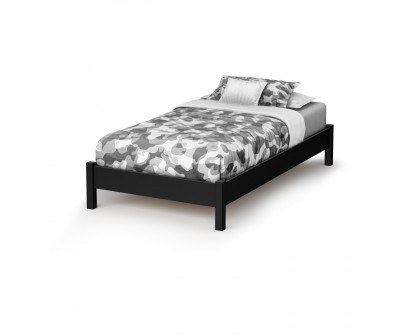 FaFurn - Twin Size Platform Bed Frame in Black, Wood