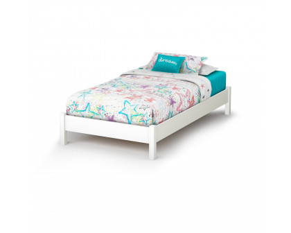 FaFurn - Twin Size Platform Bed Frame in White, Wood