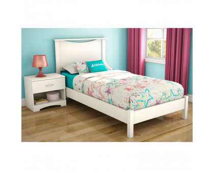 FaFurn - Twin Size Platform Bed Frame in White, Wood