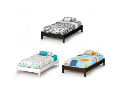 FaFurn - Twin Size Platform Bed Frame in White, Wood