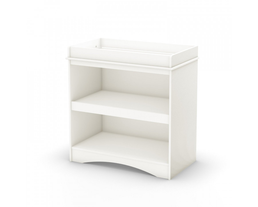 FaFurn - Baby Diaper Changing Table with Open Storage Shelf in White, Wood