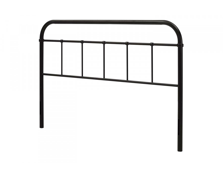 FaFurn Vintage Metal Headboard with Round Corners - Dark Brown, Full Size