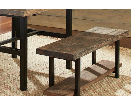 FaFurn - Modern Industrial Style Wood and Metal Accent Bench