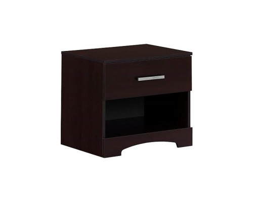 FaFurn Modern 1-Drawer Nightstand - Dark Brown