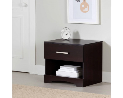 FaFurn™ Modern 1-Drawer Nightstand - Dark Brown