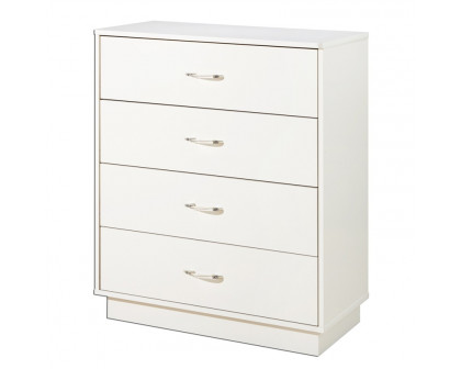 FaFurn - 4-Drawer Chest with Interchangeable Handles in White