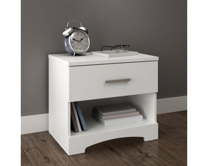 FaFurn Modern 1-Drawer Nightstand - White