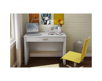 FaFurn - Contemporary Computer Desk in White, Wood