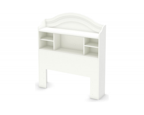 FaFurn - Twin Size Arched Bookcase Headboard in White Wood Finish