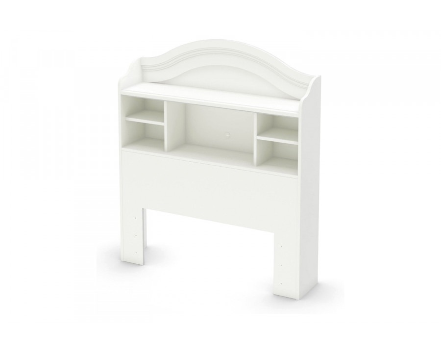 FaFurn - Twin Size Arched Bookcase Headboard in White Wood Finish