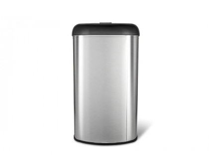 FaFurn - Stainless Steel Black Open Top 13-Gallon Kitchen Trash Can with No Lid